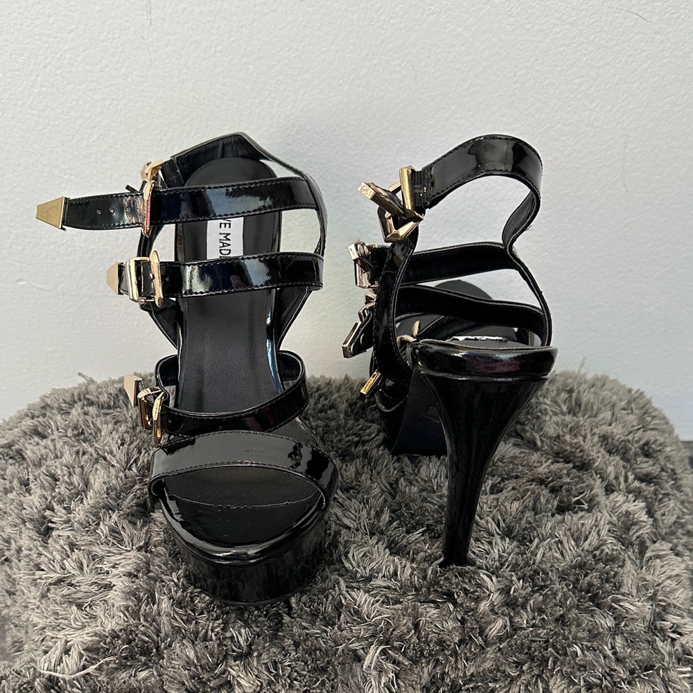 Steve Madden Black High Heel Sandals